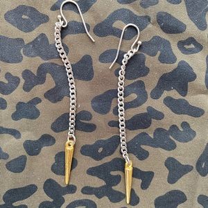 Spike dangle earrings